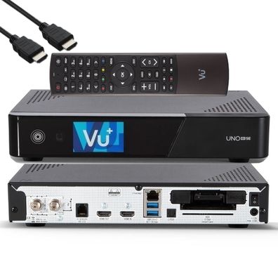 VU+ UNO 4K SE - UHD HDR 1x DVB-S2 FBC Sat Twin Tuner E2 Linux Receiver, TV-Box,