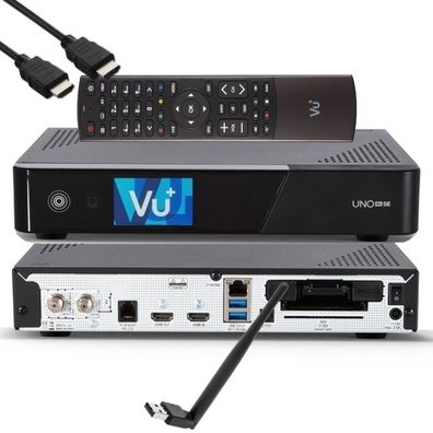 VU+ UNO 4K SE - UHD HDR 1x DVB-S2 FBC Sat Twin Tuner E2 Linux Receiver, YouTube,