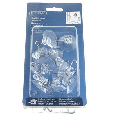 Lumineo Zubehör Lichterketten & Anhänger Saugnapf Clips transparent - 12er Set