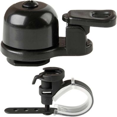 Messingschlager Glocke BELLA SUPER-MINI von 22 bis 31,8mm schwarz Fahrrad