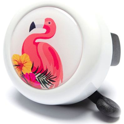 Reich Glocke Flamingo 55mm mit Trillerwerk weiß Fahrrad