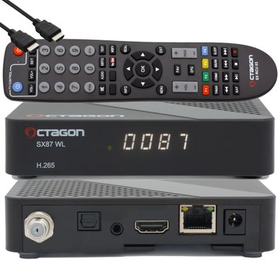 Octagon SX87 HD WL H.265 S2 + IP HEVC Set-Top Box - Sat & Smart IPTV Receiver mit