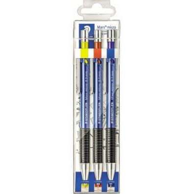 Marsmicro-Druckbleistift 3er Etui Staedtler 775Wp3 und 775Scwp3