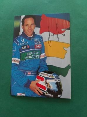 Gerhard Berger , Formel 1 , Motorsport , Autogrammkarte , Benetton