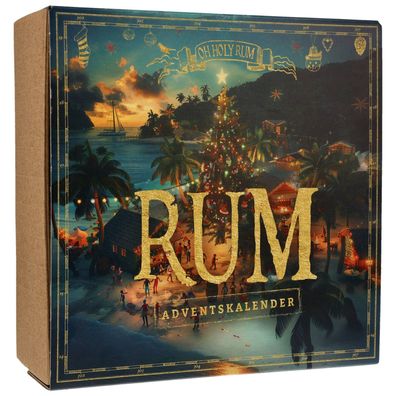 Rum Adventskalender 2024 / 43,5% Vol. / 24 x 20 ml. / mit Tasting Glas + Begleitheft