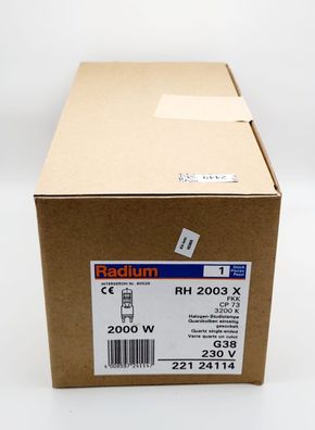 Radium 22124114 RH 2003 X Halogen-Studiolampe FKK CP73 3200 K G38 240V 2000W