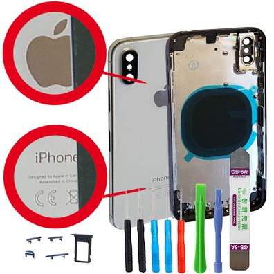 Für iPhone XS Akkudeckel Backcover Vormontiert Hinterschale Rückoberschale Gehäuse