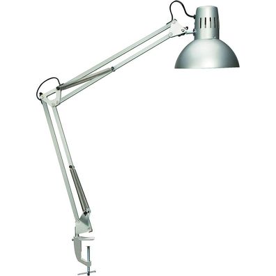 MAUL MAULstudy Schreibtischlampe silber mit Tischklemme