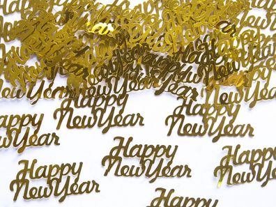 Happy New Year Konfetti 4x2cm 3g gold