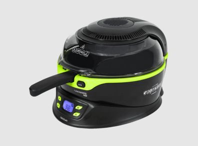 Turbo CecoFry 4D Fritteuse – 8 Menüs, 1350 W, schwarz/grün