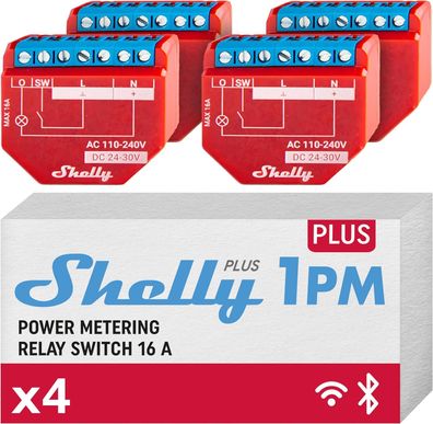 Shelly Plus 1PM: Relaisschalter mit WLAN und Bluetooth und Strommessung