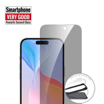 4smarts Second Glass Privacy mit Montagerahmen iPhone 16