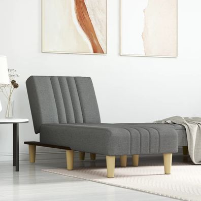 vidaXL Chaiselongue Dunkelgrau Stoff