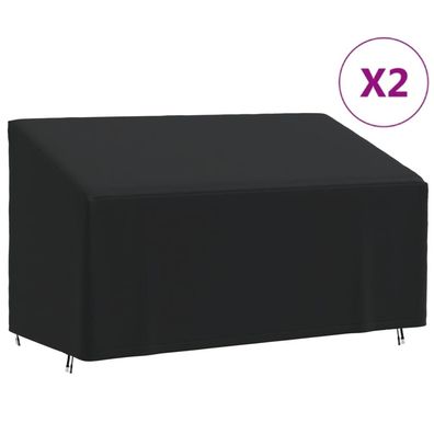 vidaXL Abdeckungen für 3-Sitzer-Bank 2 Stk. 175x85x68/94cm 420D Oxford