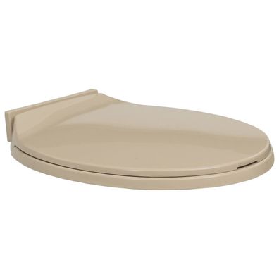 vidaXL Toilettensitz mit Absenkautomatik Beige Oval