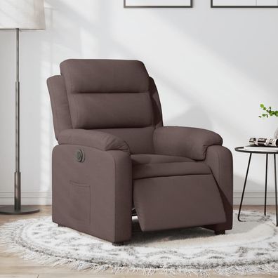vidaXL Relaxsessel Elektrisch Dunkelbraun Stoff