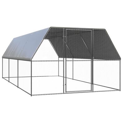 vidaXL Outdoor-Hühnerkäfig 3x6x2 m Verzinkter Stahl