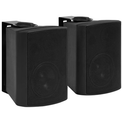 vidaXL Wandlautsprecher Stereo 2 Stk. Schwarz Indoor Outdoor 80 W