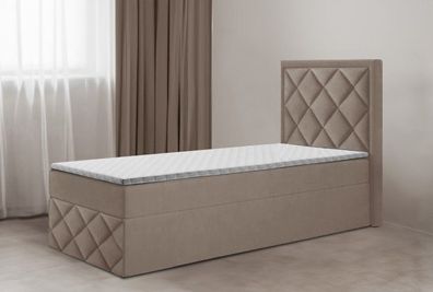 Bett DORMI 3 MINI Boxspringbett mit Bettkästen, Topper H3, Einzelbett, Stauraum