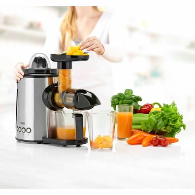 Princess 2-in-1 langsamer Entsafter Juice Center 150 W Silber 202042