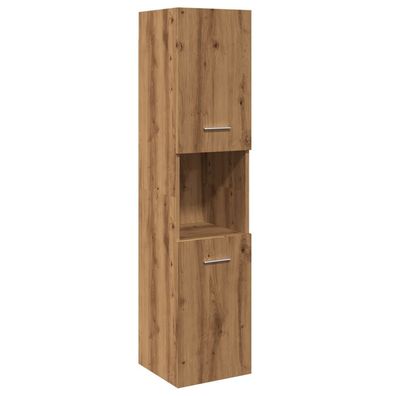 vidaXL Bad-Hängeschrank Artisan-Eiche 30x30x130 cm Holzwerkstoff