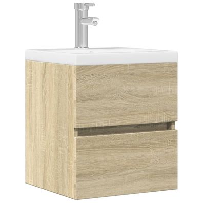 vidaXL Waschbeckenunterschrank Sonoma-Eiche 41x38,5x45cm Holzwerkstoff