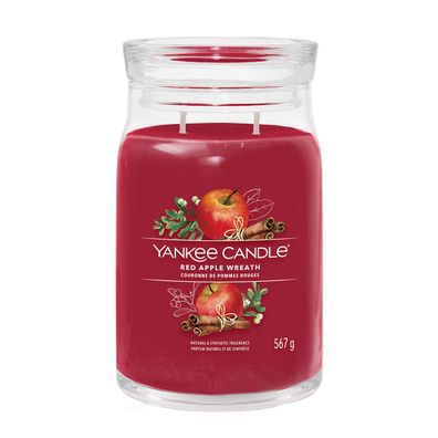 Yankee Candle Red Apple Wreath Signature Duftkerze Großes Glas 567 g