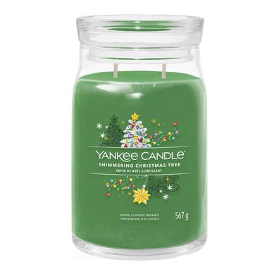 Yankee Candle Shimmering Christmas Tree Signature Duftkerze Großes Glas 567 g