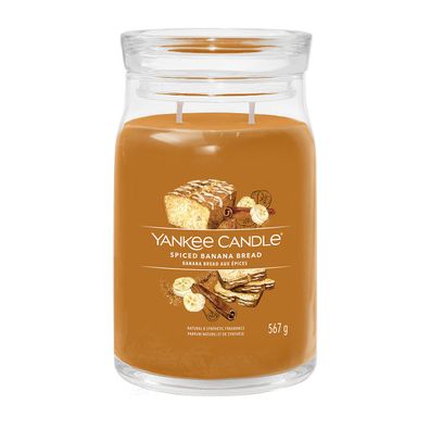 Yankee Candle Spiced Banana Bread Signature Duftkerze Großes Glas 567 g