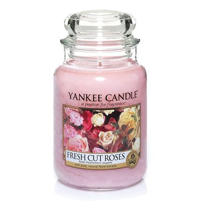 Yankee Candle Fresh Cut Roses Duftkerze Großes Glas 623 g