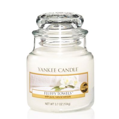 Yankee Candle Fluffy Towels Duftkerze Kleines Glas 104 g