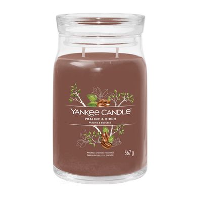 Yankee Candle Praline & Birch Signature Duftkerze Großes Glas 567 g