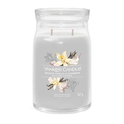 Yankee Candle Smoked Vanilla & Cashmere Signature Duftkerze Großes Glas 567 g