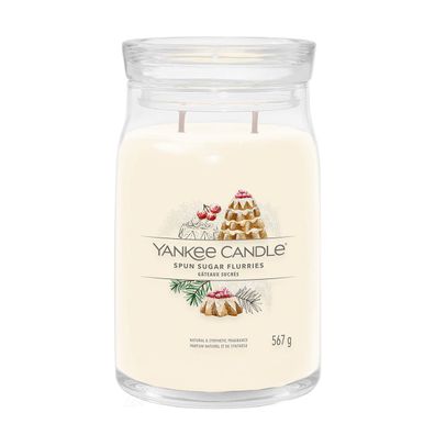 Yankee Candle Spun Sugar Flurries Signature Duftkerze Großes Glas 567 g