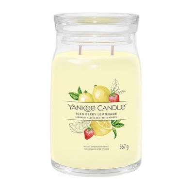 Yankee Candle Iced Berry Lemonade Signature Duftkerze Großes Glas 567 g