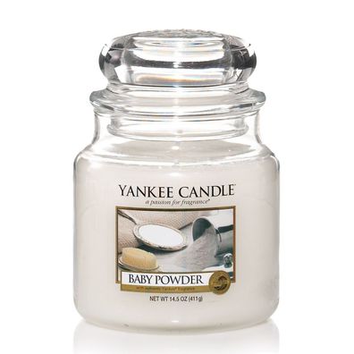 Yankee Candle Baby Powder Duftkerze Mittleres Glas 411 g