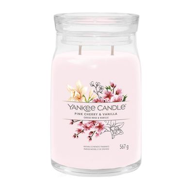 Yankee Candle Pink Cherry & Vanilla Signature Duftkerze Großes Glas 567 g