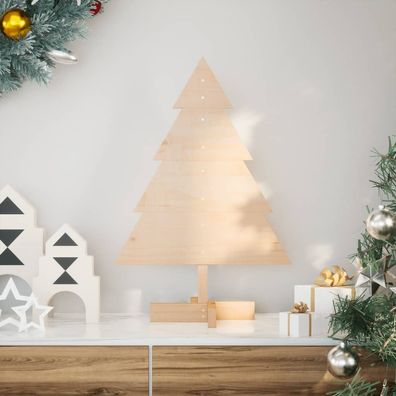 vidaXL Weihnachtsbaum Holz zum Schmücken 70 cm Massivholz