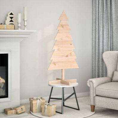 vidaXL Weihnachtsbaum Holz zum Schmücken 120 cm Massivholz Kiefer