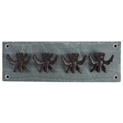 Esschert Design Hakenleiste mit 4 Aufhängern in Bienenform