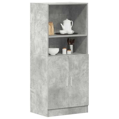 vidaXL Küchenschrank Betongrau 57x41,5x131,5 cm Holzwerkstoff