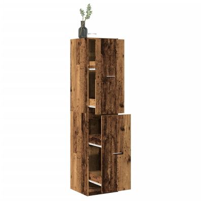 vidaXL Apothekerschrank Altholz-Optik 40x41x174,5 cm Holzwerkstoff