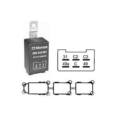 Elektronischer Warnblinkgeber 12V 2 + 1 + 1 (8) x 21W, 0335200160