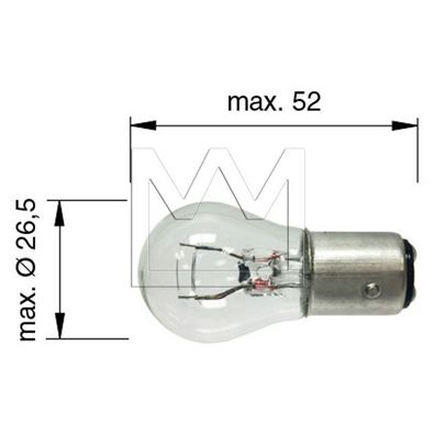 10 x Glühlampe - Vgl. Nr. OSRAM 7537 / DB AG 106729 / ERMAX AL13499