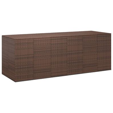 vidaXL Garten-Kissenbox PE Rattan 291x100,5x104 cm Braun