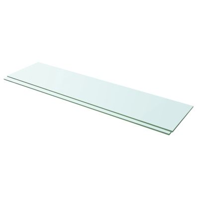 vidaXL Regalböden 2 Stk. Glas Transparent 100x25 cm