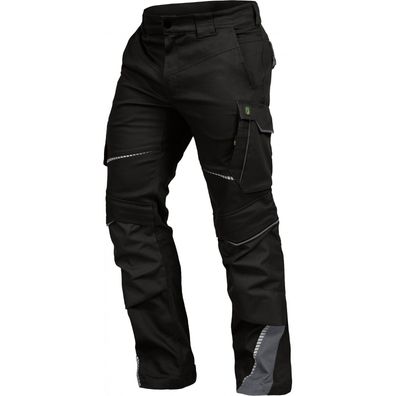 Leibwächter Arbeitshose Bundhose Herren Flex-Line FLEXH25 schwarz/grau Gr.30 (Gr. 30)