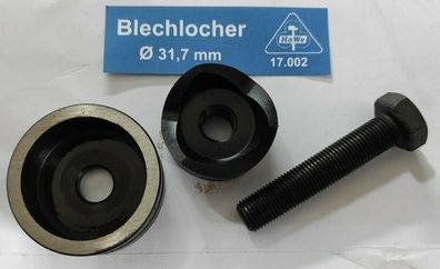 HaWe Blechlocher Loch 31,7 Durchmesser mit 3 Schneidspitzen, Art. Nr.17.002