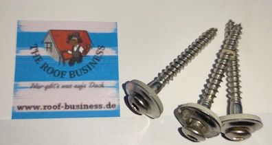 Spenglerschrauben Torx A2 Edelstahl EPDM Dichtscheibe 15mm V2A Ø 15mm 20–300mm