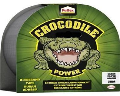 Pattex Crocodile Klebeband silber 30m